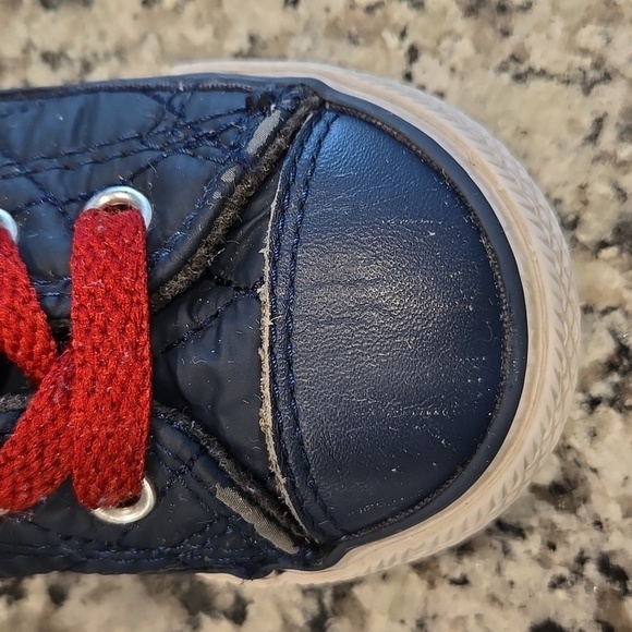 CONVERSE CHUCK TAYLOR SIDE ZIP QUILTED HI-TOP SNEAKERS. SZ 7 - Picture 5 of 9